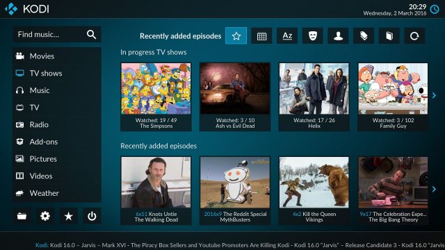 kodi media center sur ubuntu linux