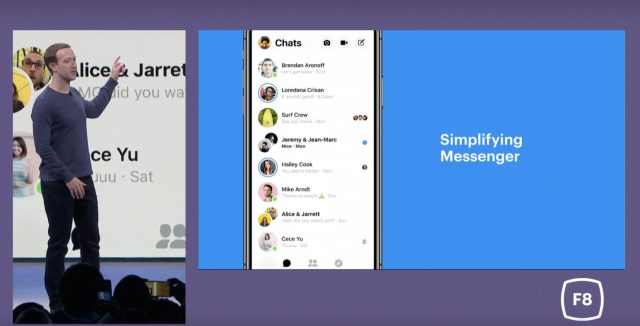 F8 Facebook Messenger Nouveau Look