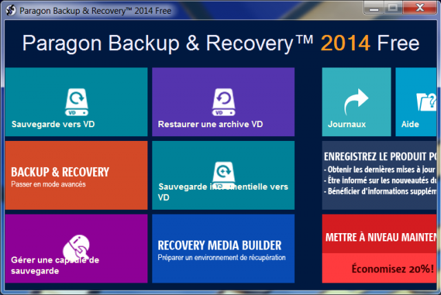 Backup et Recovery Preview Free