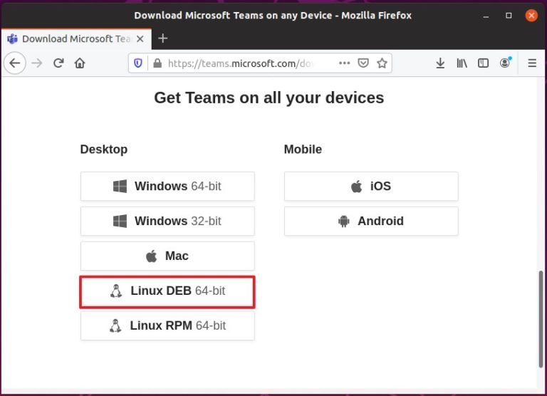 download microsoft teams for ubuntu