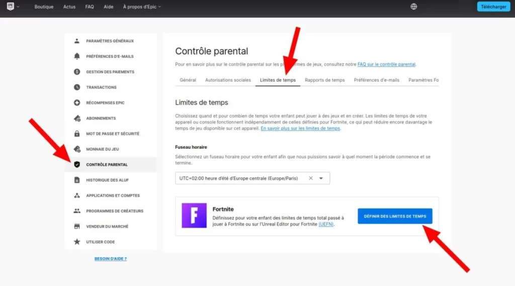 Comment activer et déterminer des limites de temps sur Fortnite ?