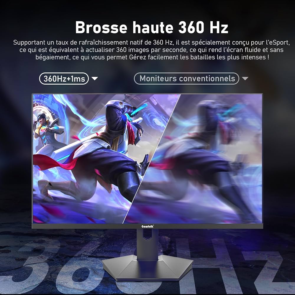 Écran avec taux de rafraîchissement de 360hz