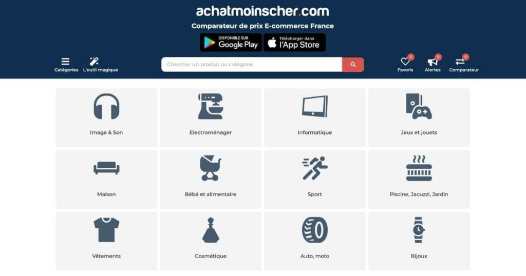 Un autre comparateur français plus complet : Achatmoinscher.com